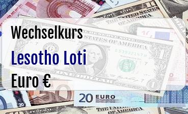 Lesotho Loti in Euro